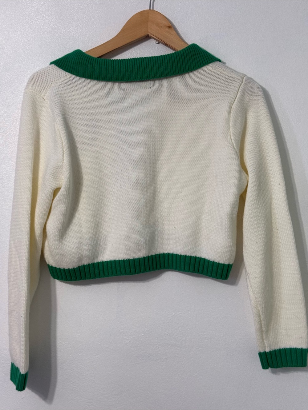 Anthropologie 4SI3NNA REBEKAH SWEATER Hamptons Sports Cropped Button Cardigan - Picture 7 of 9
